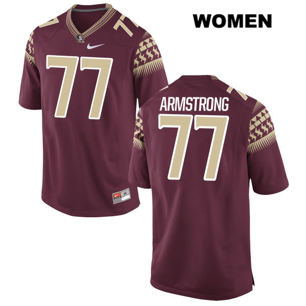 Women's NCAA Nike Florida State Seminoles #77 Christian Armstrong College Red Stitched Authentic Football Jersey OGE3369BJ